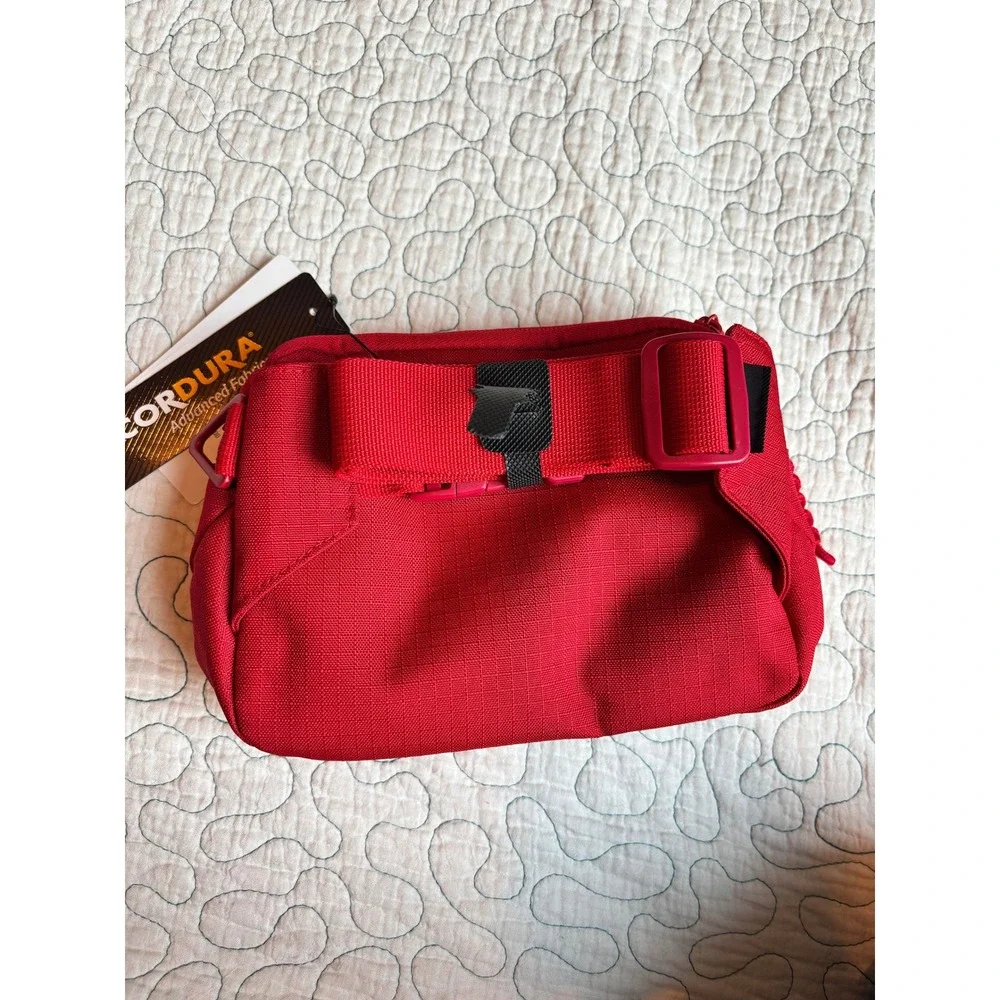 Jordan Red Cordura Crossbody Belt Bag Adjustable Strap